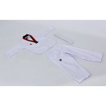 Добок кимоно для тхэквондо Mooto белый с красно-черным воротом (CO-5569, белый)